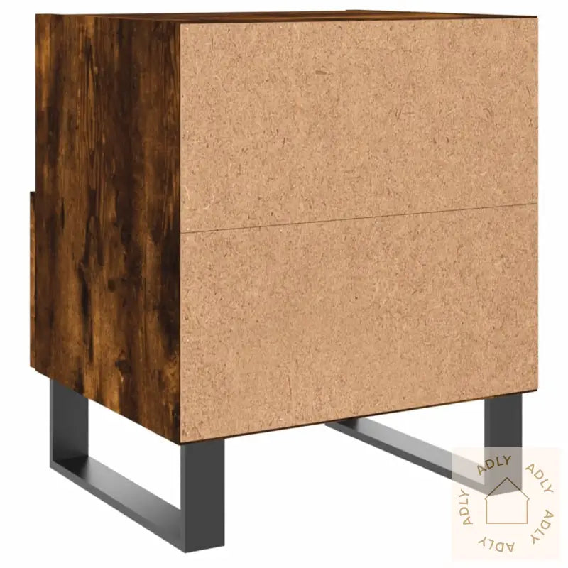 Nattbord 2 Stk Røkt Eik 40X35X47,5 Cm Konstruert Tre