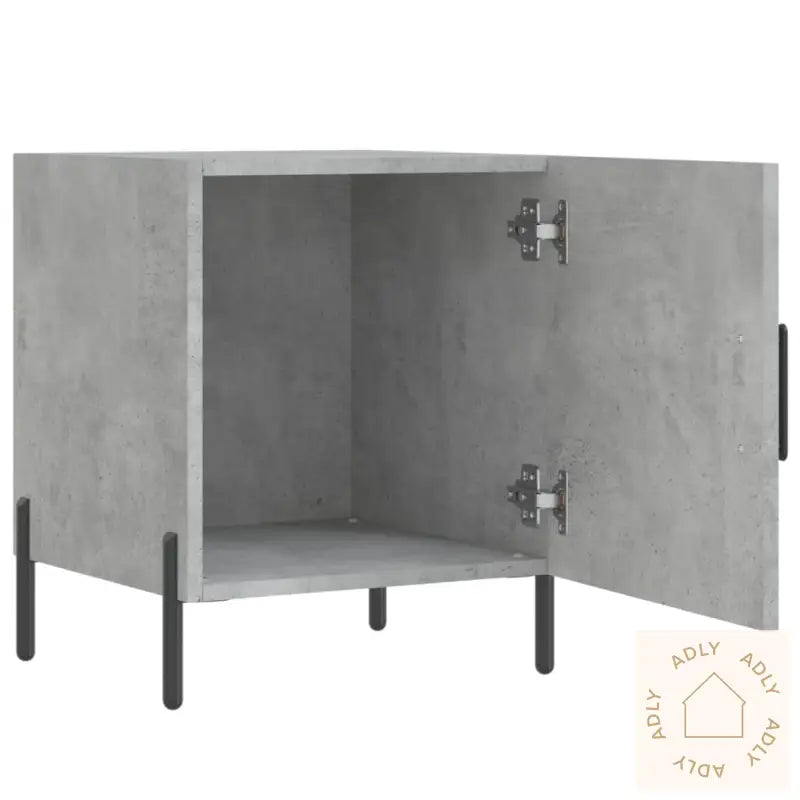 Nattbord Betonggrå 40X40X50 Cm Konstruert Tre