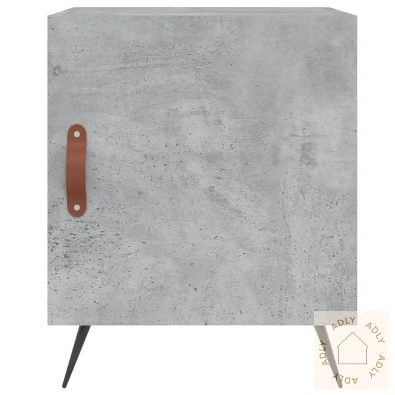 Nattbord 2 Stk Betonggrå 40X40X50 Cm Konstruert Tre