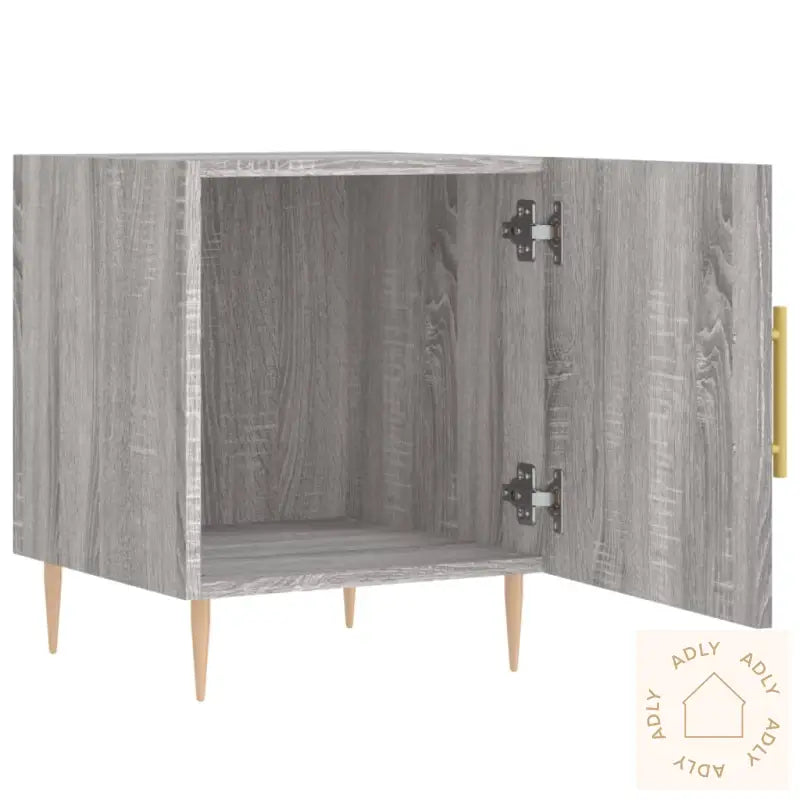 Nattbord 2 Stk Grå Sonoma 40X40X50 Cm Konstruert Tre