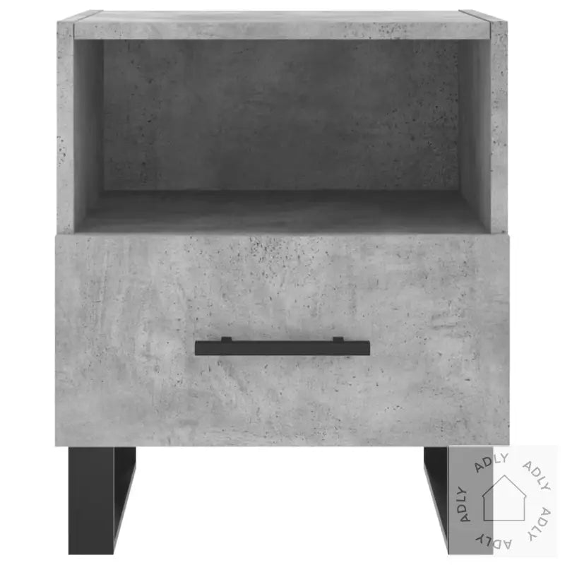 Nattbord 2 Stk Betonggrå 40X35X47,5 Cm Konstruert Tre