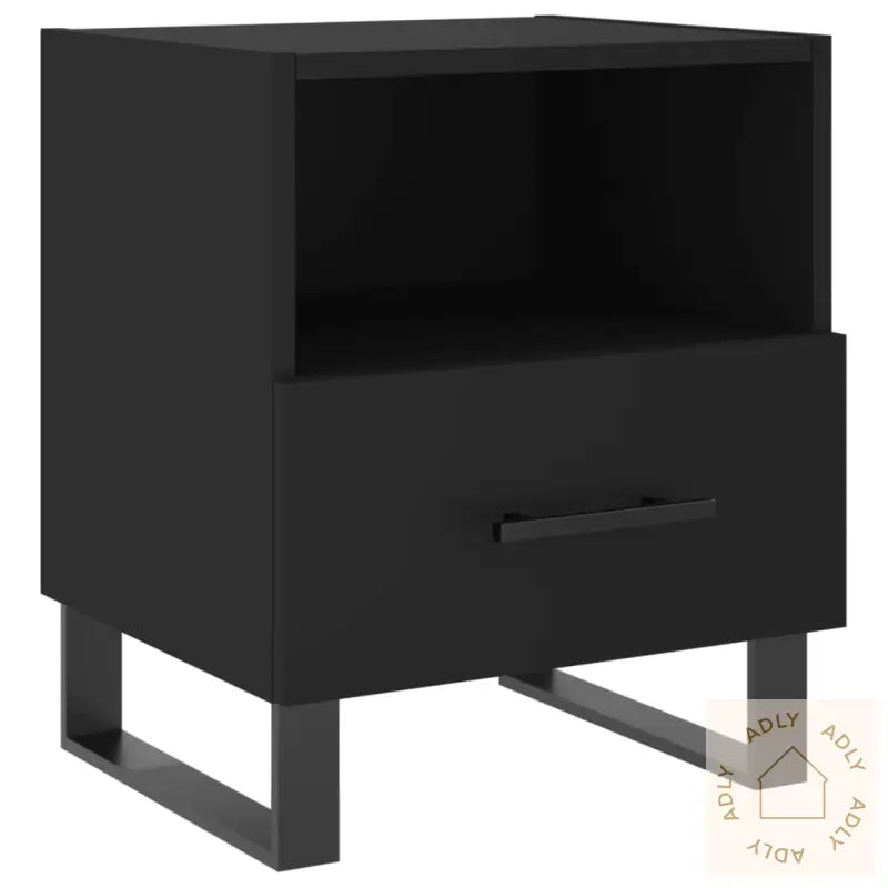 Nattbord 2 Stk Svart 40X35X47,5 Cm Konstruert Tre