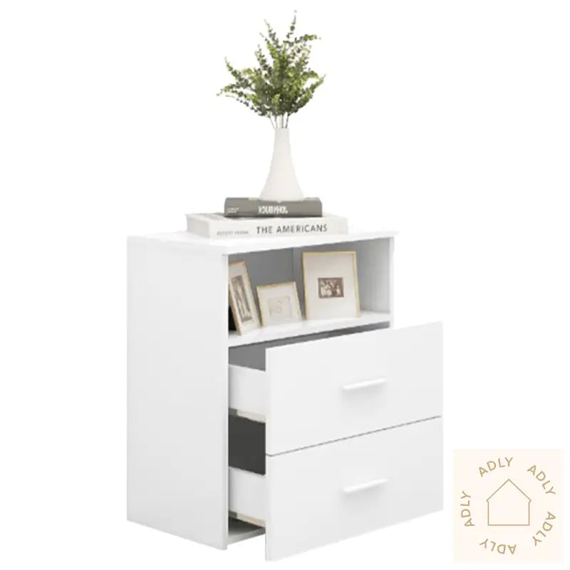 Nattbord Hvit 50X32X60 Cm