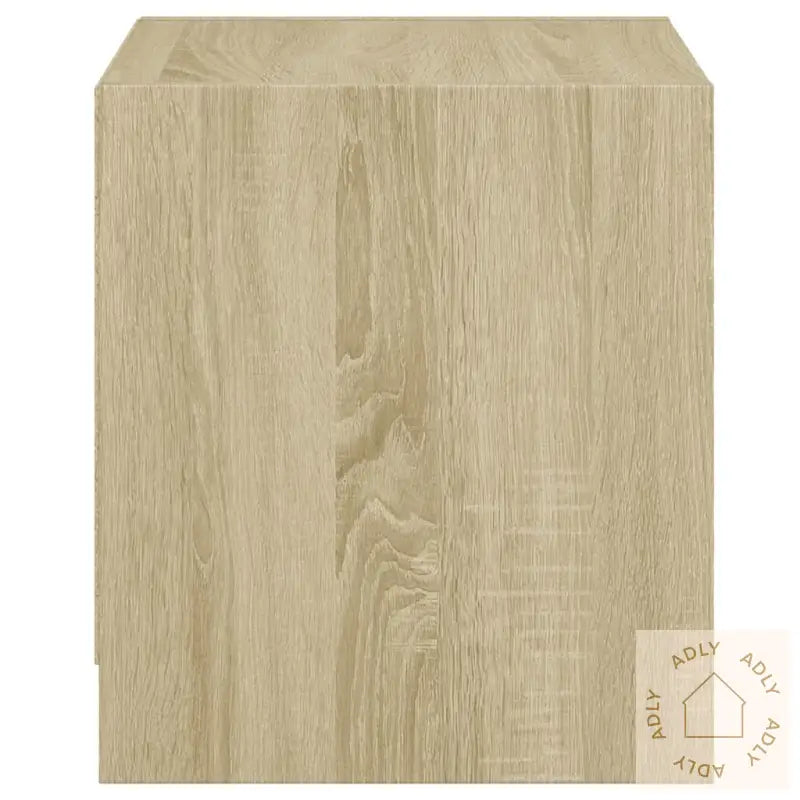 Nattbord Med Glassdører 2 Stk Sonoma Eik 35X37X42 Cm
