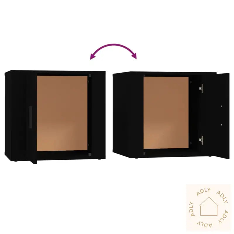 Nattbord Svart 50X39X47 Cm