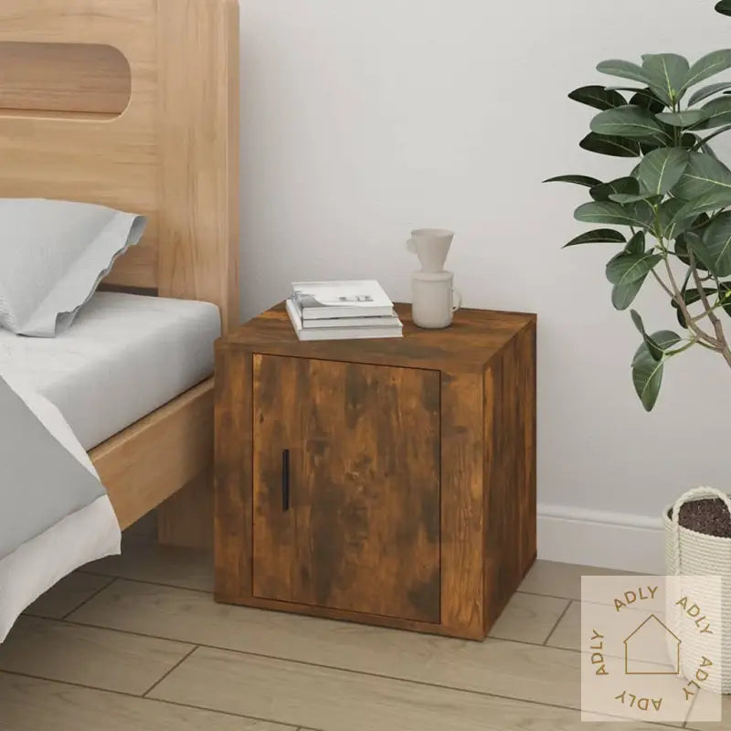 Nattbord 2 Stk Røkt Eik 50X39X47 Cm