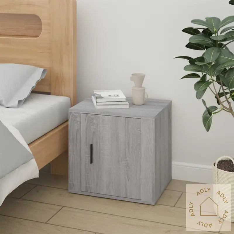 Nattbord 2 Stk Grå Sonoma 50X39X47 Cm
