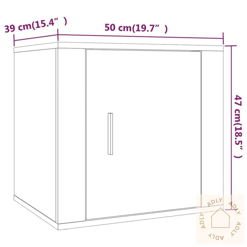 Nattbord 2 Stk Røkt Eik 50X39X47 Cm