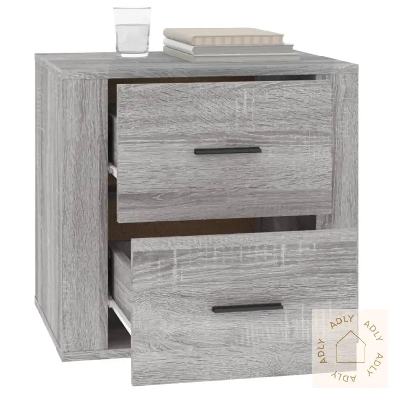 Nattbord Grå Sonoma 50X39X47 Cm