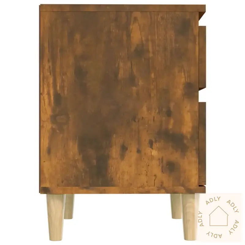 Nattbord 2 Stk Røkt Eik 40X35X50 Cm