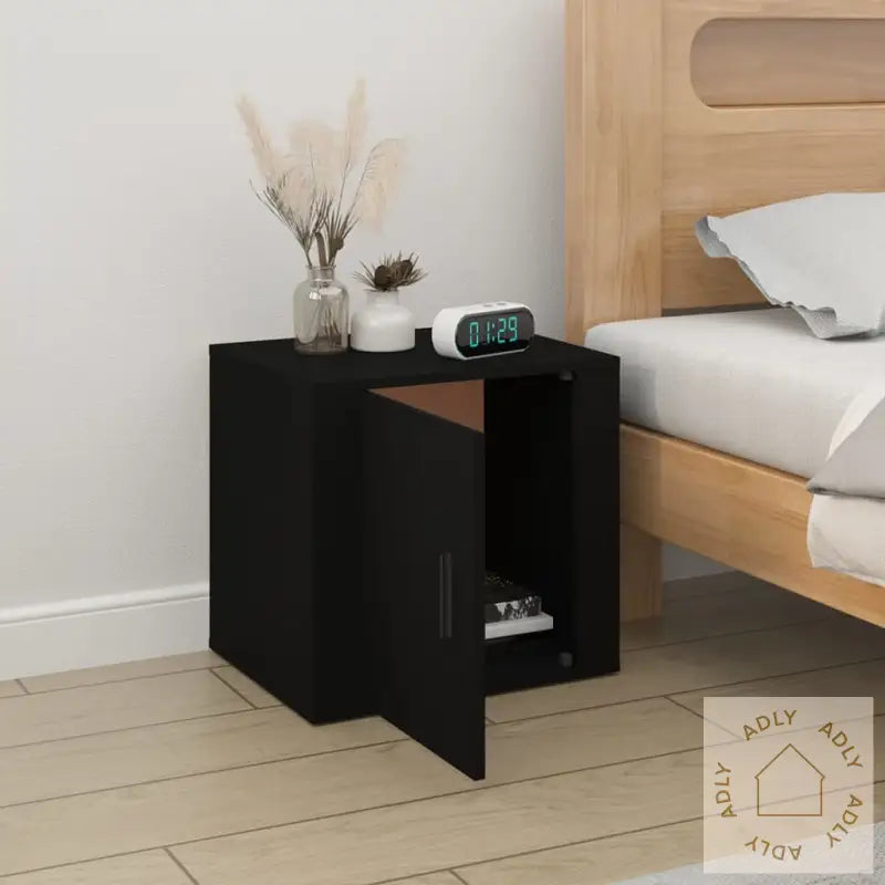Nattbord Svart 50X39X47 Cm