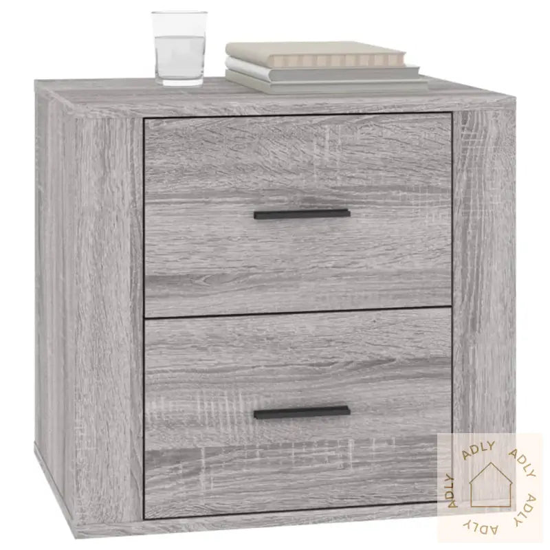 Nattbord Grå Sonoma 50X39X47 Cm