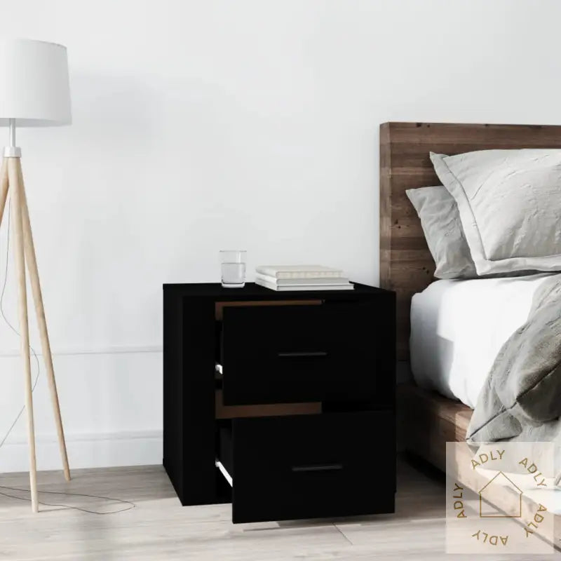 Nattbord Svart 50X39X47 Cm