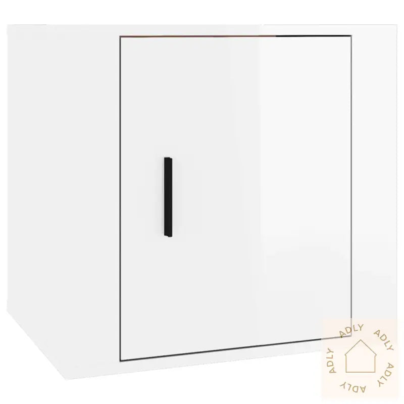 Nattbord 2 Stk Høyglans Hvit 50X39X47 Cm