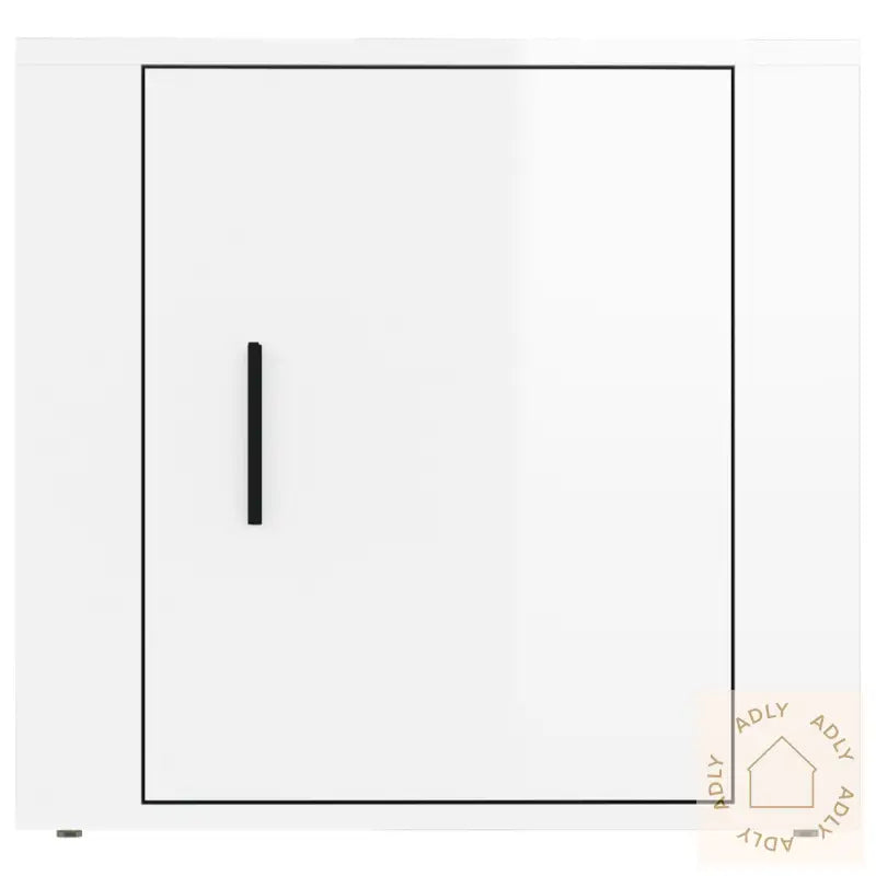 Nattbord 2 Stk Høyglans Hvit 50X39X47 Cm