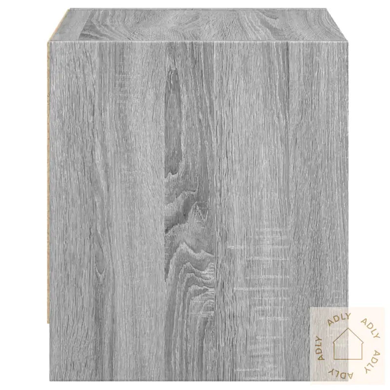 Nattbord Med Glassdører 2 Stk Grå Sonoma 35X37X42 Cm