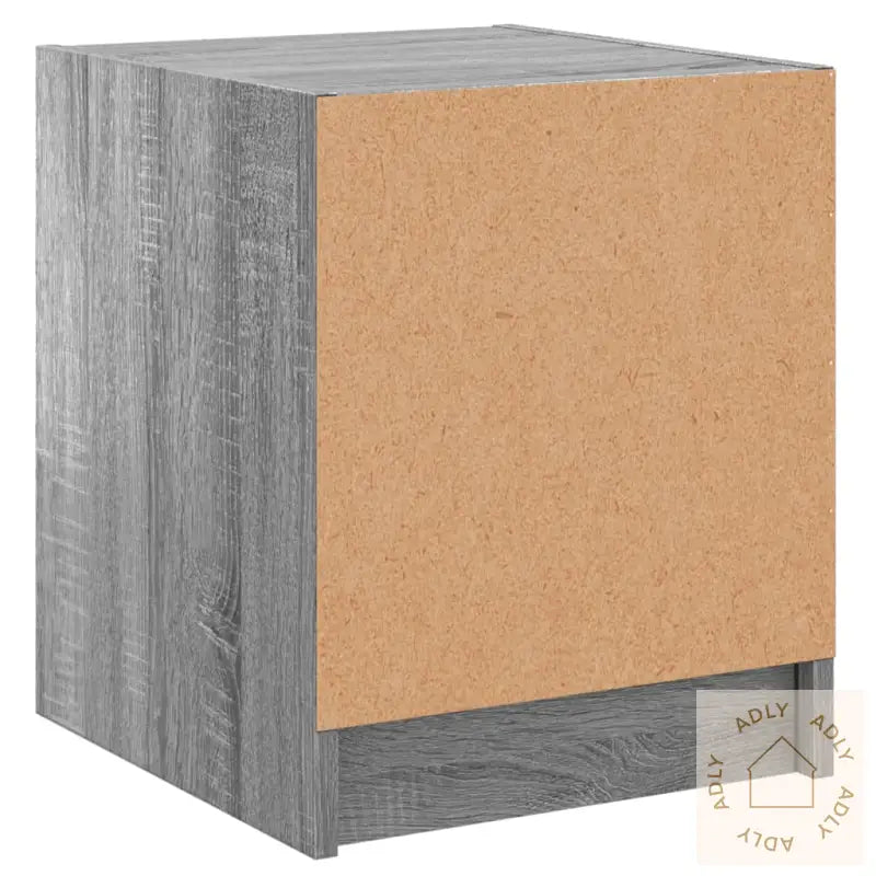 Nattbord Med Glassdører 2 Stk Grå Sonoma 35X37X42 Cm