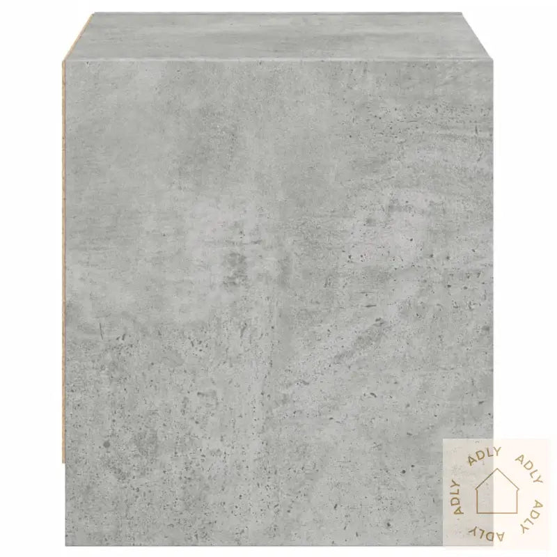 Nattbord Med Glassdører 2 Stk Betonggrå 35X37X42 Cm