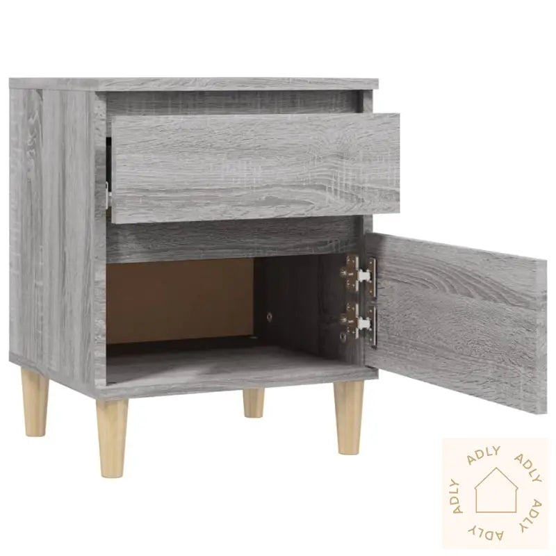 Nattbord 2 Stk Grå Sonoma 40X35X50 Cm