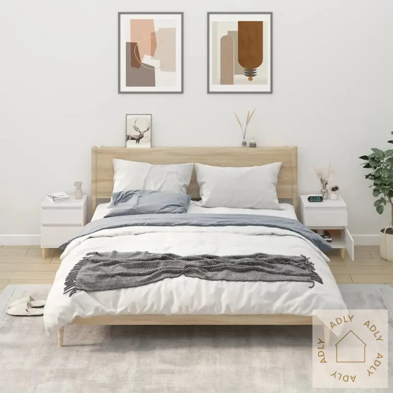Nattbord 2 Stk Hvit 40X35X50