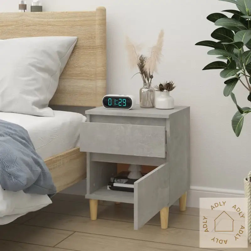 Nattbord Betonggrå 40X35X50 Cm