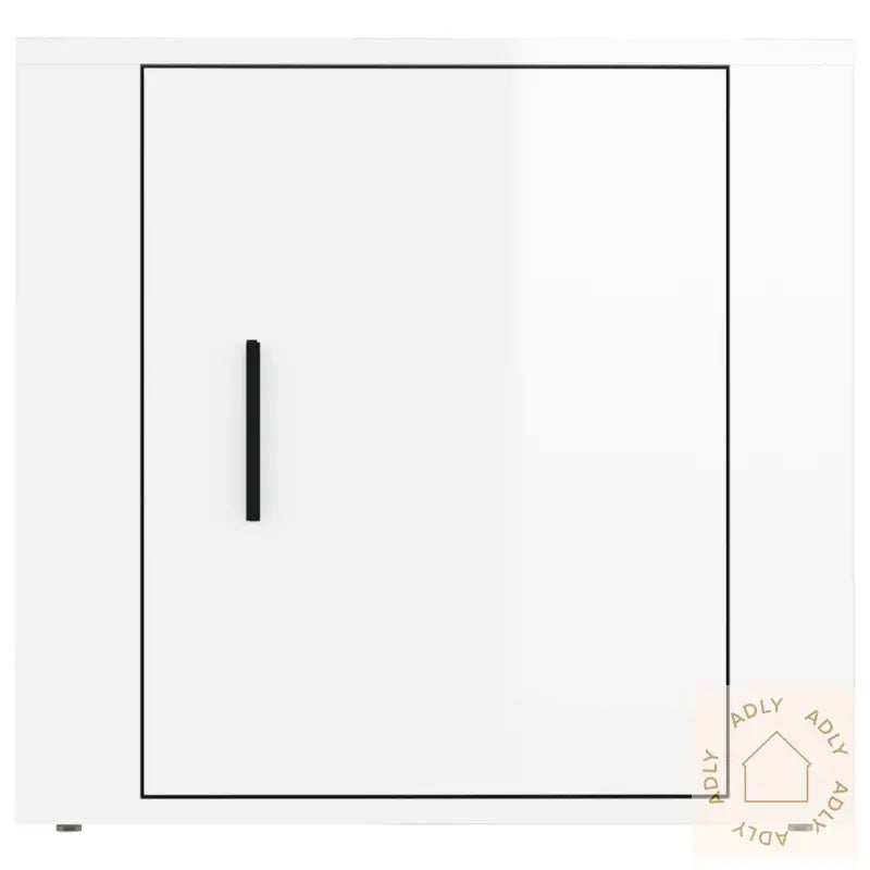 Nattbord Høyglans Hvit 50X39X47 Cm