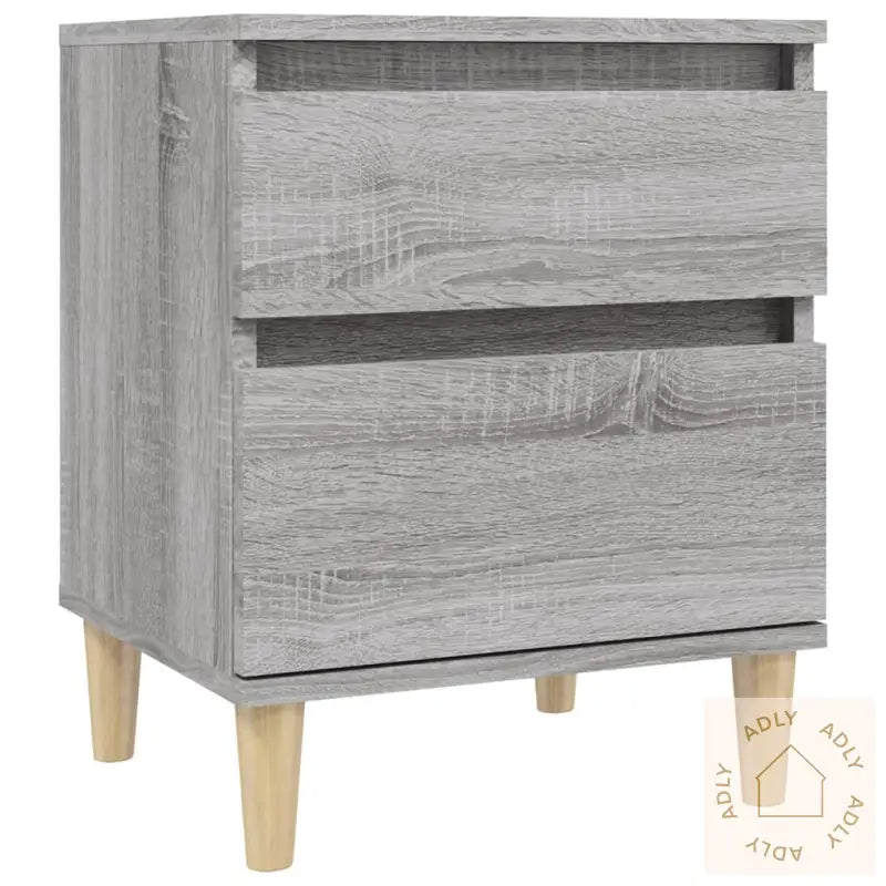 Nattbord 2 Stk Grå Sonoma 40X35X50 Cm