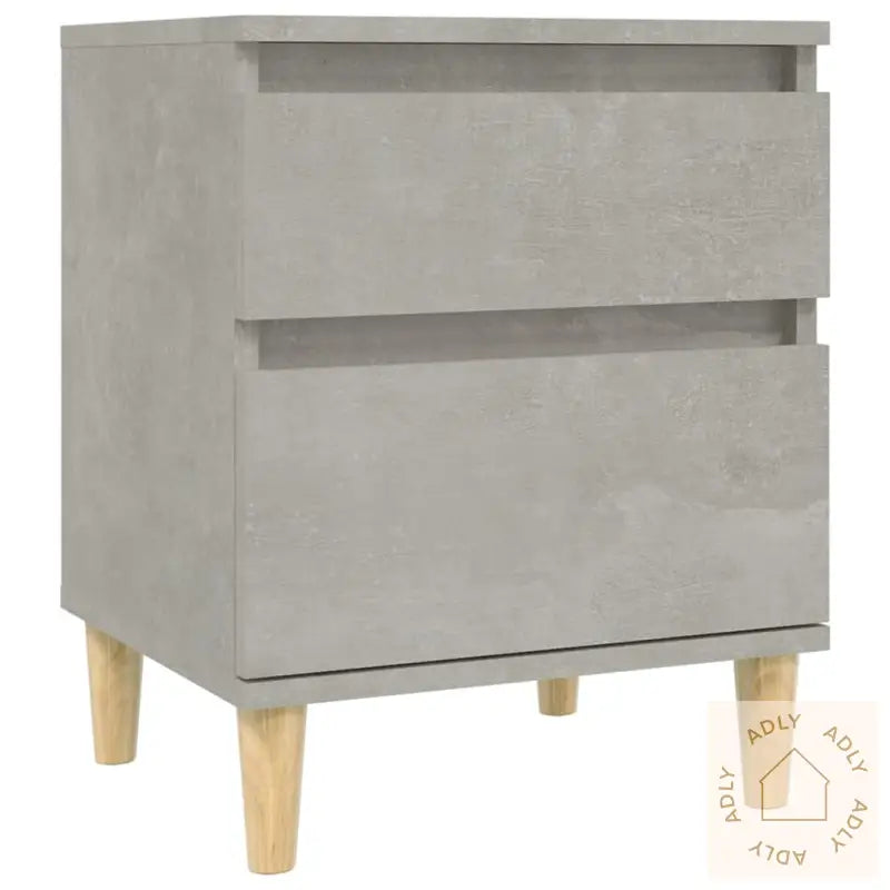 Nattbord 2 Stk Betonggrå 40X35X50 Cm