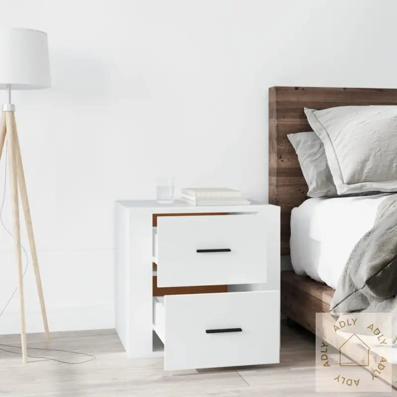 Nattbord Hvit 50X39X47 Cm