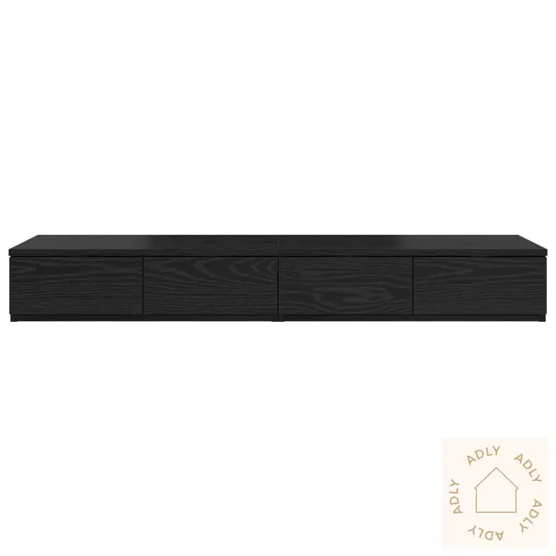 Nattbords Skuffer I Svart 120X36.5X16.5 Cm Konstruert Tre