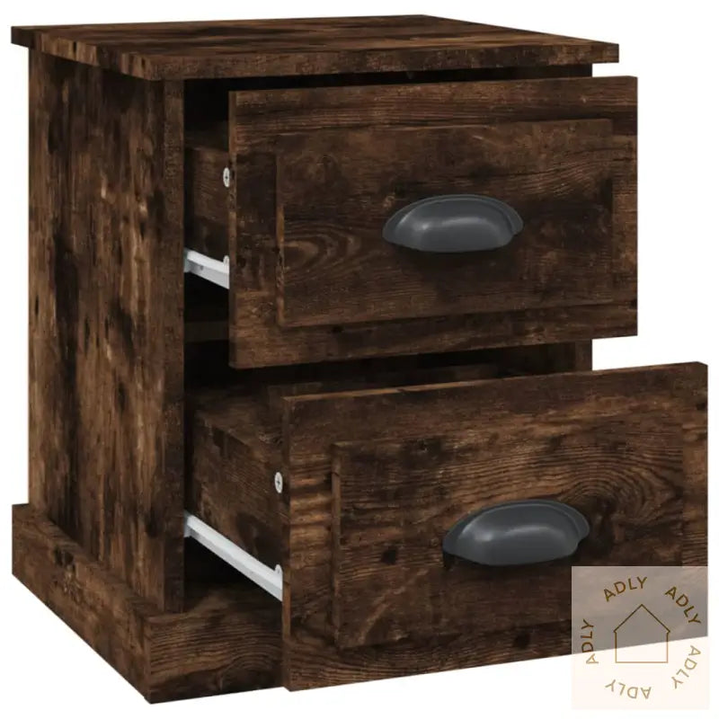 Nattbord Røkt Eik 39X39X47,5 Cm Konstruert Tre