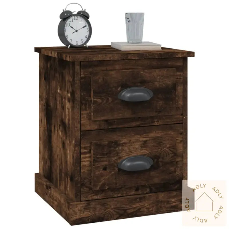 Nattbord Røkt Eik 39X39X47,5 Cm Konstruert Tre