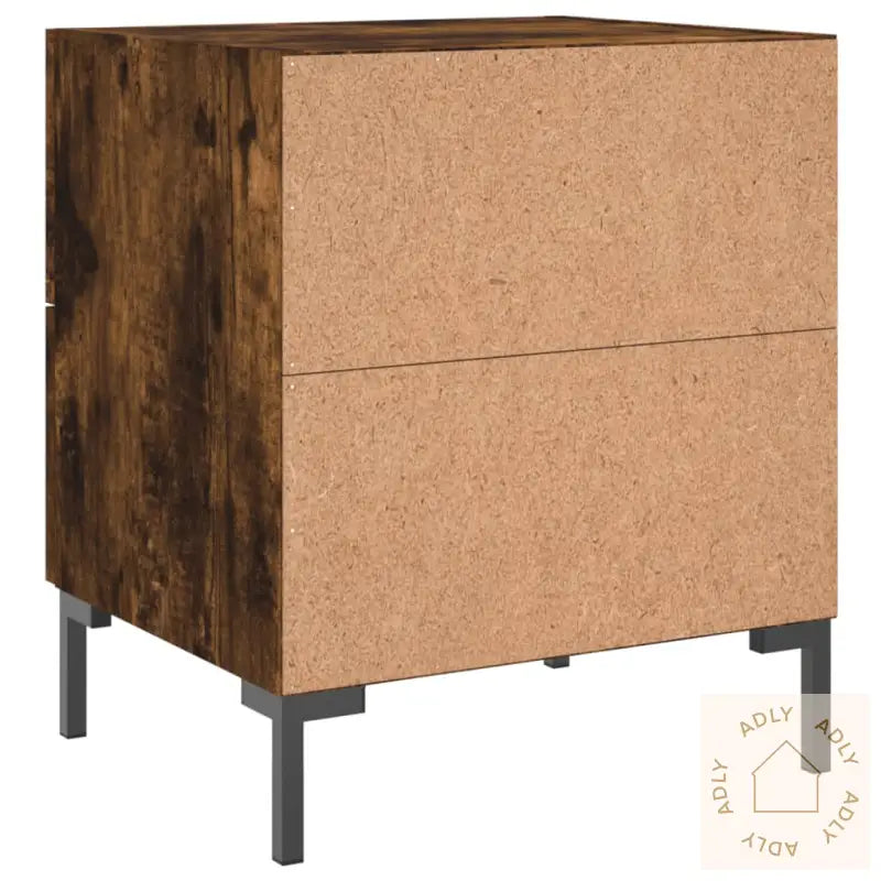 Nattbord 2 Stk Røkt Eik 40X35X47,5 Cm Konstruert Tre