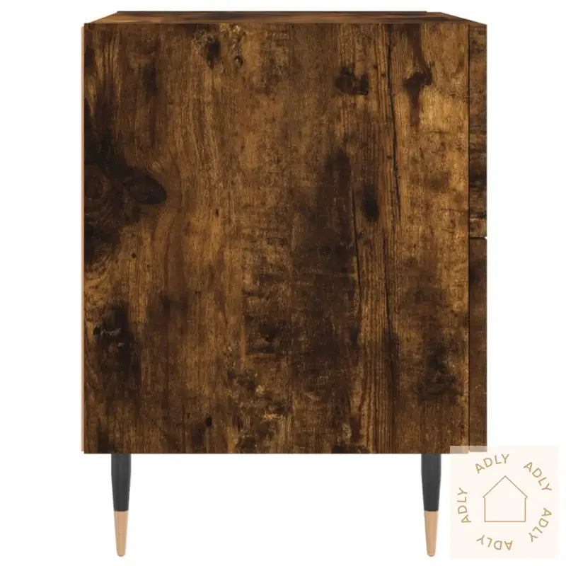 Nattbord 2 Stk Røkt Eik 40X35X47,5 Cm Konstruert Tre