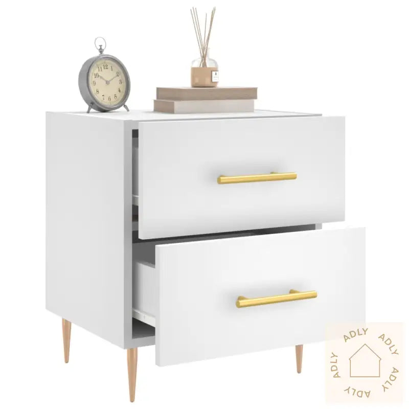Nattbord Hvit 40X35X47,5 Cm Konstruert Tre