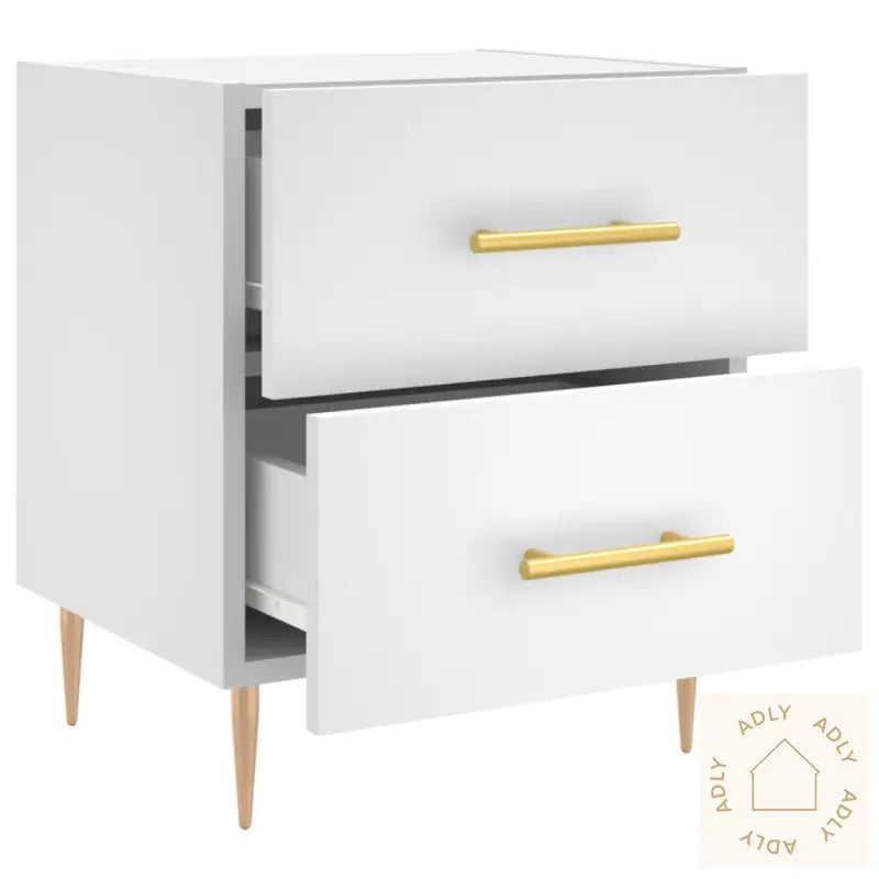Nattbord Hvit 40X35X47,5 Cm Konstruert Tre