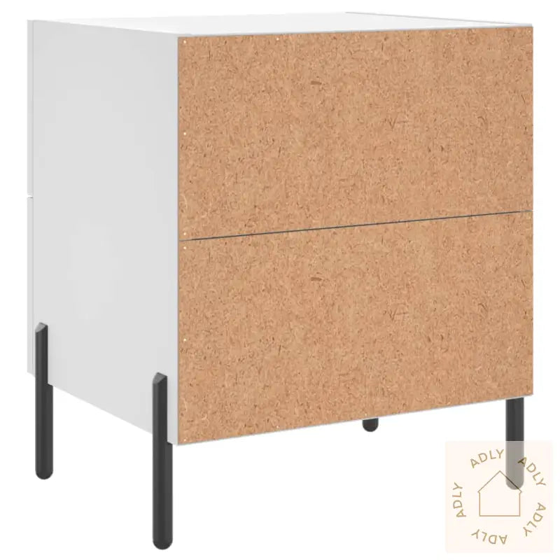 Nattbord 2 Stk Hvit 40X35X47,5 Cm Konstruert Tre