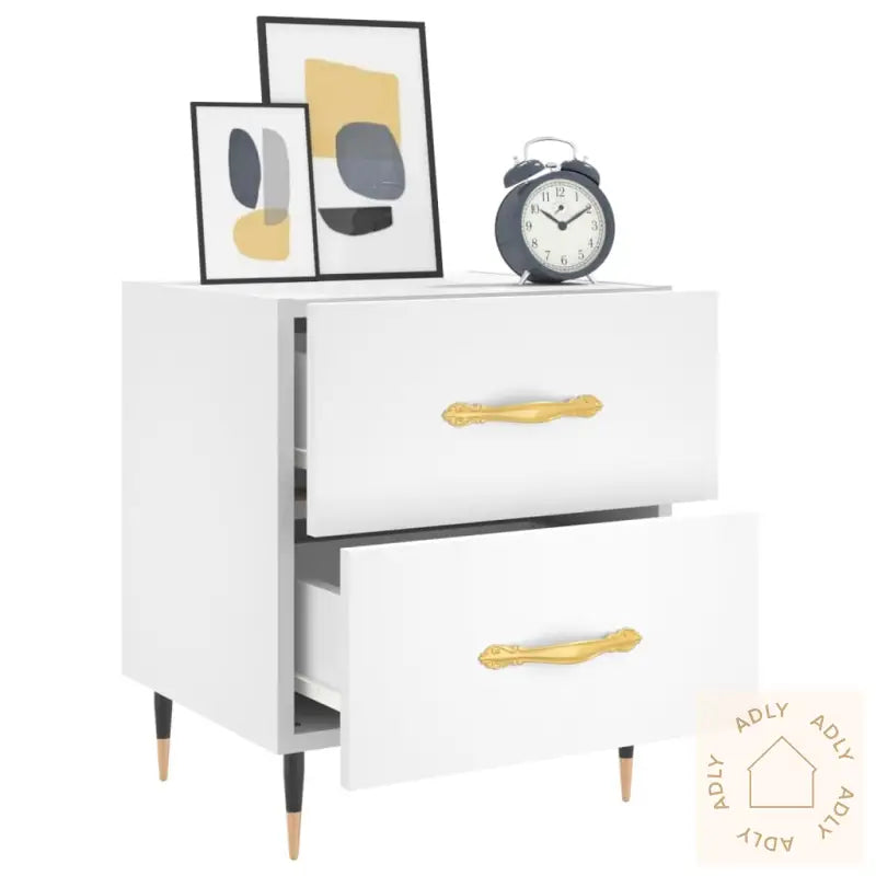 Nattbord Hvit 40X35X47,5 Cm Konstruert Tre