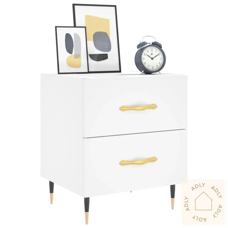 Nattbord Hvit 40X35X47,5 Cm Konstruert Tre