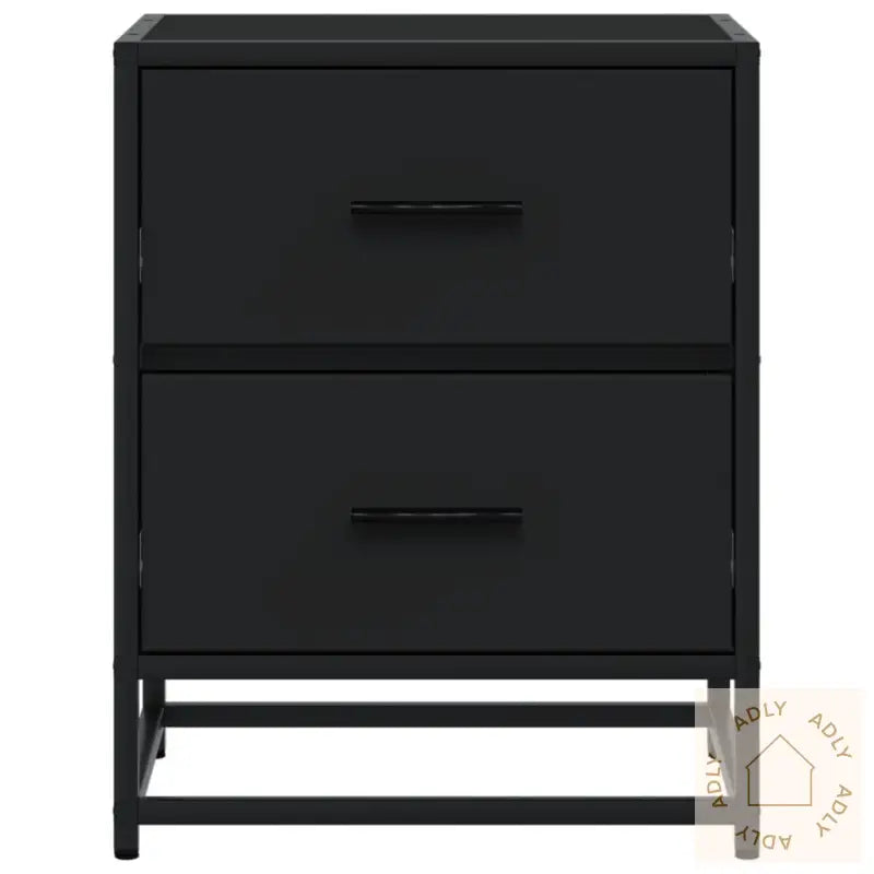 Nattbord 2 Stk Svart 40X31X50 Cm Heltre Furu