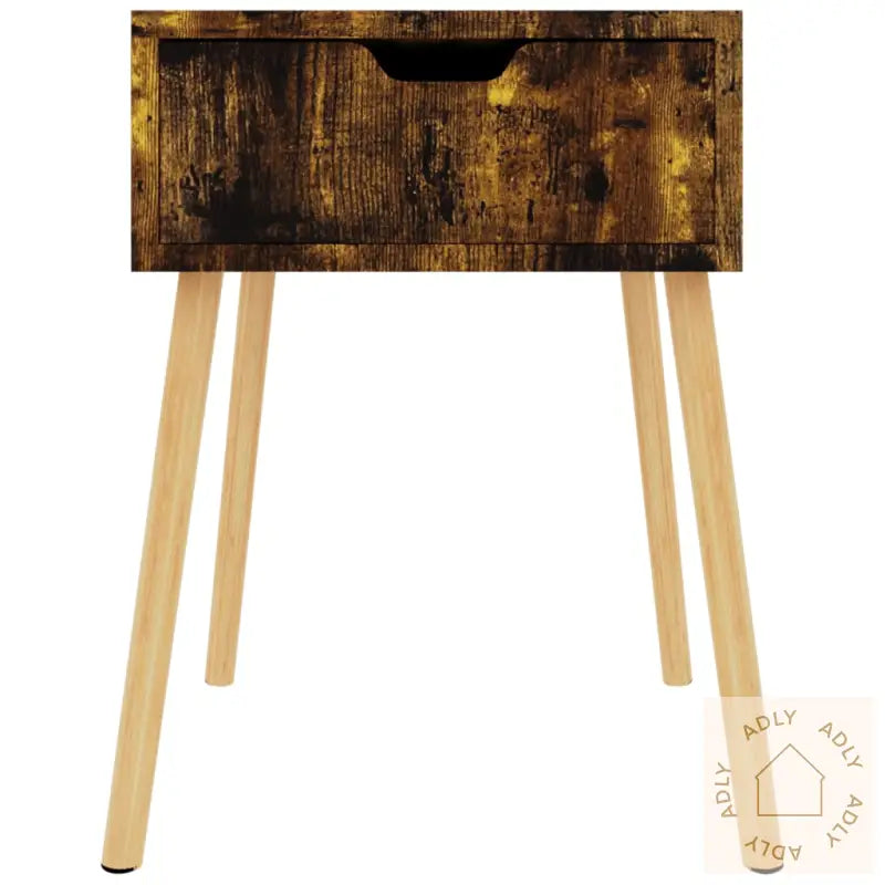 Nattbord 2 Stk Røkt Eik 40X40X56 Cm Konstruert Tre