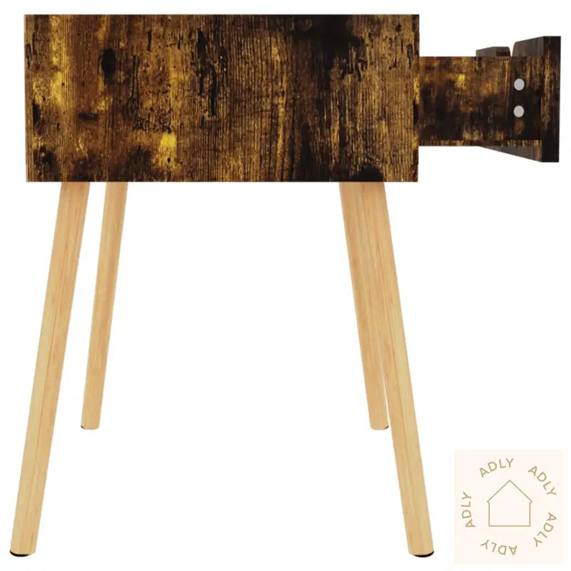 Nattbord 2 Stk Røkt Eik 40X40X56 Cm Konstruert Tre