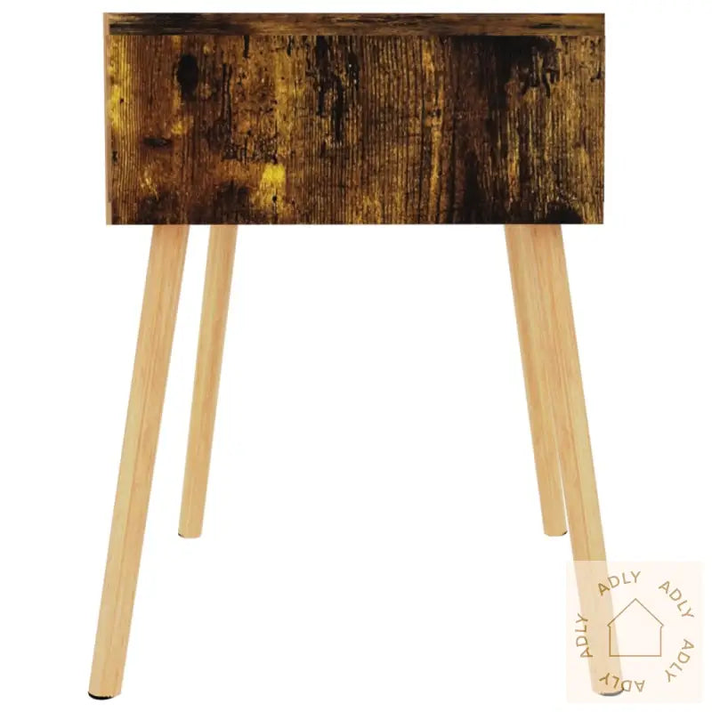 Nattbord 2 Stk Røkt Eik 40X40X56 Cm Konstruert Tre