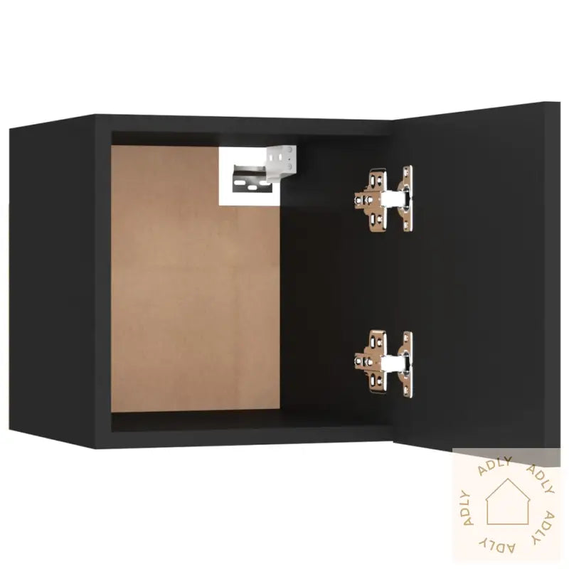 Nattbord Svart 30,5X30X30 Cm Konstruert Tre