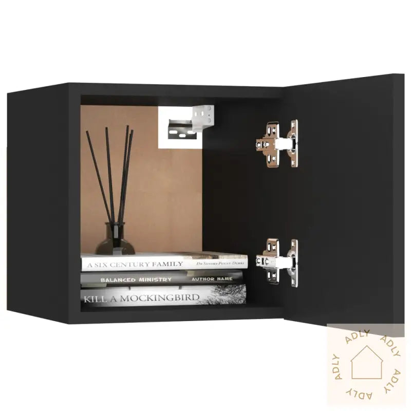 Nattbord Svart 30,5X30X30 Cm Konstruert Tre