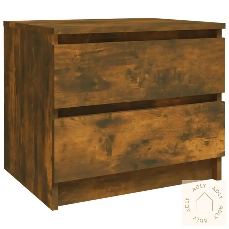 Nattbord Røkt Eik 50X39X43,5 Cm Konstruert Tre