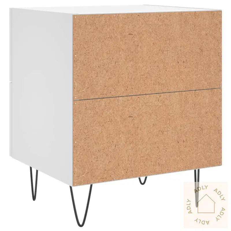 Nattbord 2 Stk Hvit 40X35X47,5 Cm Konstruert Tre
