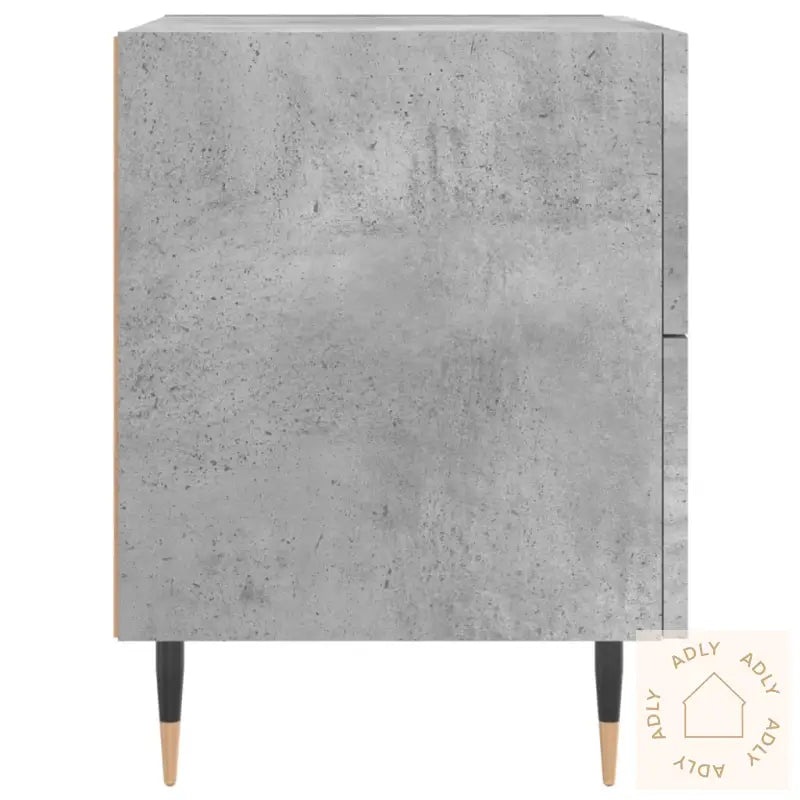 Nattbord 2 Stk Betonggrå 40X35X47,5 Cm Konstruert Tre