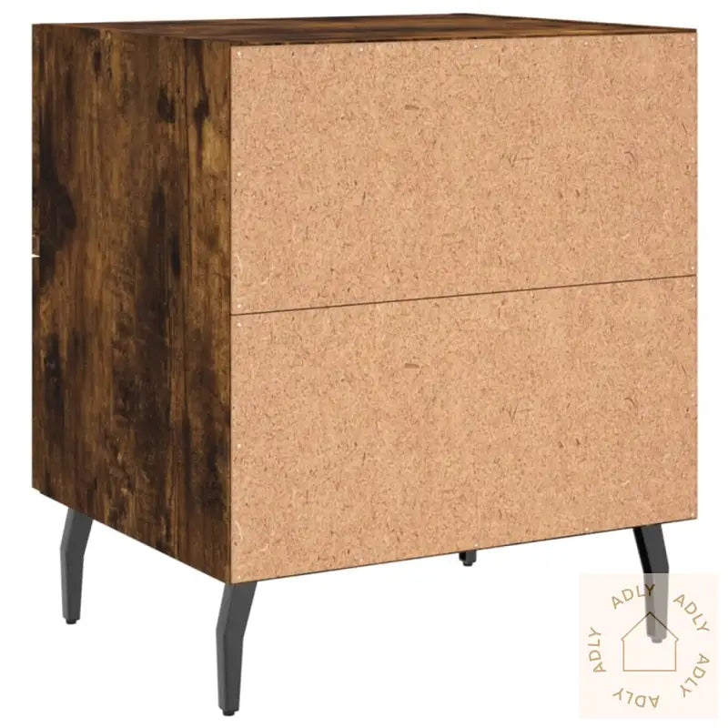 Nattbord 2 Stk Røkt Eik 40X35X47,5 Cm Konstruert Tre