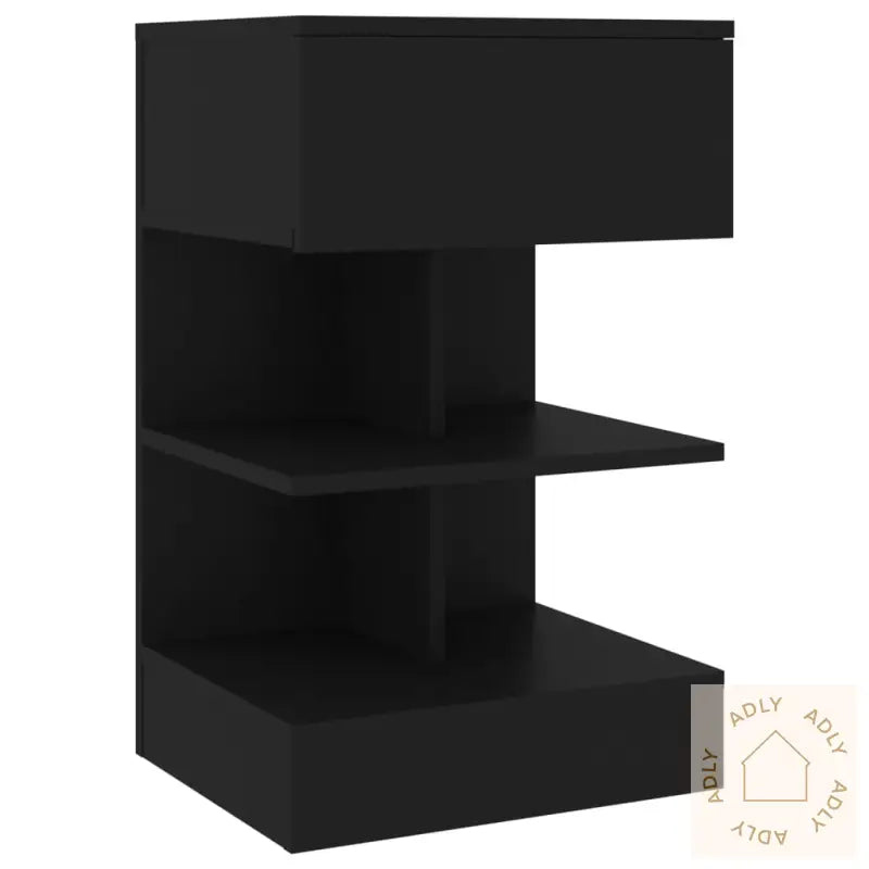 Nattbord 2 Stk Svart 40X35X65 Cm